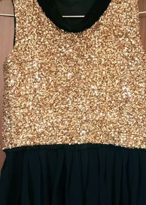 Sparkly Gold Sequin Party Dress