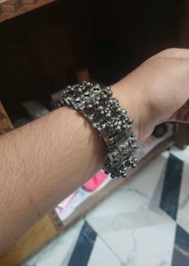 Black Oxidized Silver Bangle