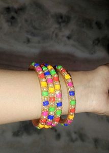 Vibrant Beaded Bangles