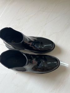 Glossy Black Chelsea Boots
