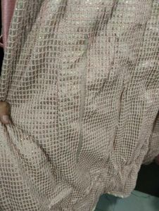 Beautiful Pink Ethnic Gown with Net Overlay
