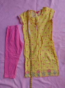 Biba Kurta With Legging- Girls 5 To 7