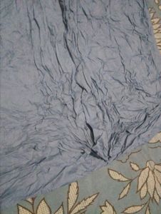 Blue Crushed Texture Long Sleeve Shirt