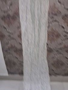 Elegant White &amp; Green Striped Dupatta of 1