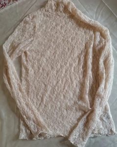 Elegant Lace Turtleneck Top