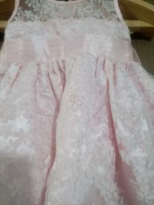 Elegant Pink Floral Baby Dress