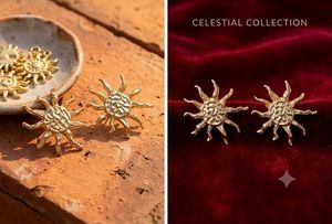 Gold Sun Earrings
