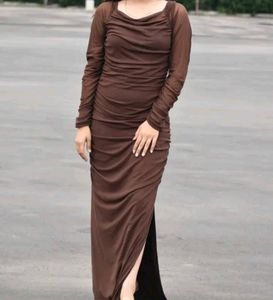 Elegant Ruched Maxi Dress