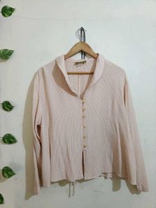 Chic Button-Up Collared Top(FIXED PRICE)