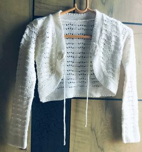 Cream Knit Bolero Cardigan
