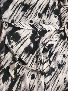 Stylish Black &amp; White Tie-Dye Tunic frock