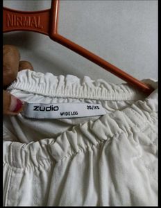Comfy White Cotton blend trouser