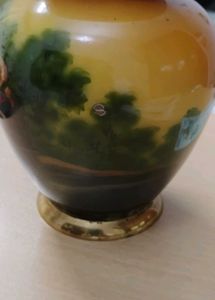 Brass vase- painted