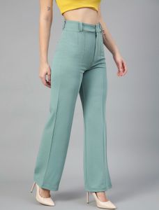 Stylish Mint Green High-Waisted Pants