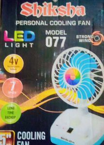 Rechargeable Fan With A Light ,