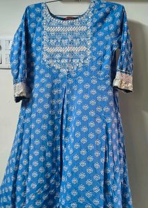Blue Printed Kurta
