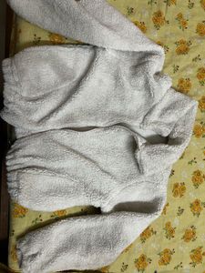 Cozy White Teddy Fleece Jacket