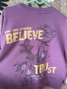 Purple "Believe" Graphic Sweatshirt 💜