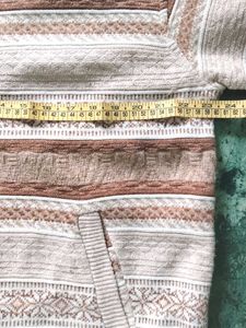 Men's Retro Patterned Zip-Up Sweater