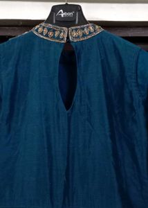 Elegant Teal Anarkali kurta set