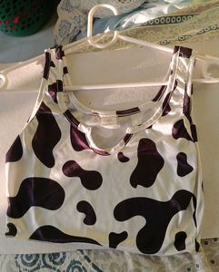 Trendy Cow Print Tank Top