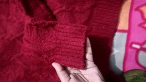 Red and green Cold Shoulder Knit Sweater ❤️