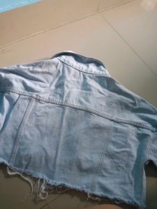 Distressed Denim Cropped Jacket