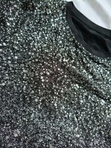 Sparkling Sequin Short Sleeve Top