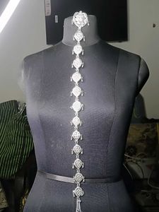 Exquisite Silver-Toned ponytail chain