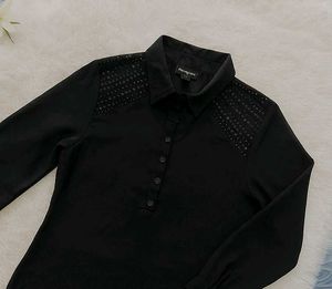 Stanzioni Black Embellished Blouse