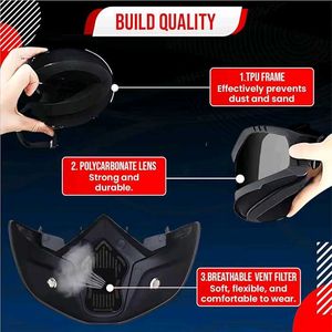 Protective Motorcycle Goggles and Mask Set