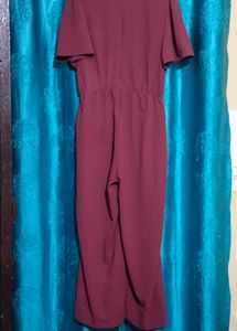 ICHI Elegant Maroon Jumpsuit