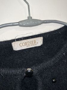 Vintage Black Beaded Bow Sweater