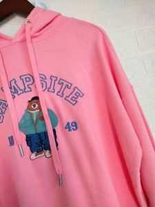 Cute Pink Bear Hoodie for Girls