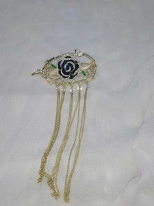 Rose Hair Clip with Chains