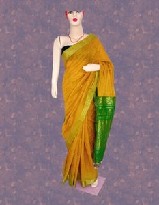 Cotton Banarasi Saree With Khattam Checks