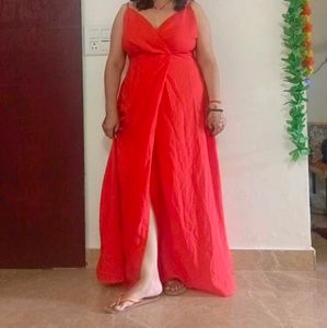Vibrant Red Maxi Dress