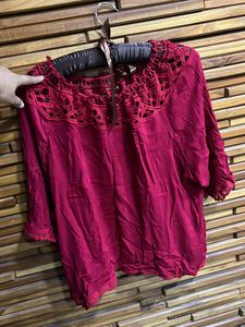 Sexy Off Shoulder Top With Lace Work