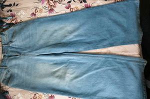 Light Blue Wide Leg Jeans