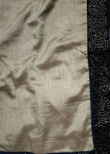 Elegant Beige &amp; Blue Embellished Saree