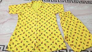 New Yellow Floral Co- ord Set