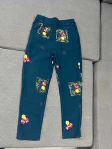 Embroidered Teal Co-ord Set
