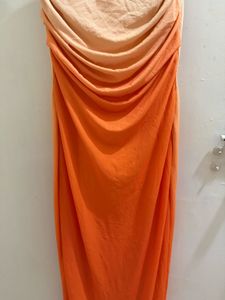Ombre Ruched Maxi Dress