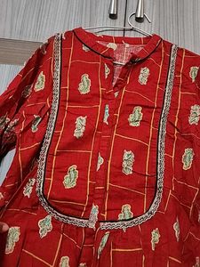 Red Festive Kurta