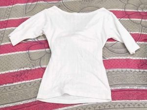 Twisted Front White Top