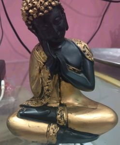 Beautiful Golden And Black Finish Buddha Statue