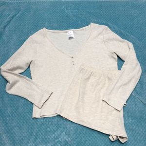 Cozy Waffled Pajama Set