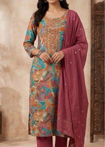Embroidered Kurta with Dupatta Set