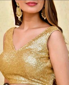 Sparkling Gold Ethnic Blouse