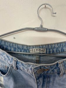 Ripped Denim Shorts